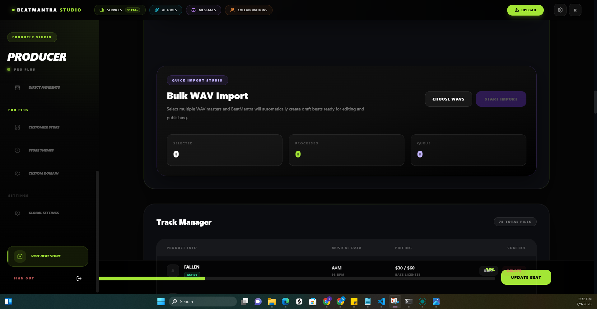 Bulk WAV Import